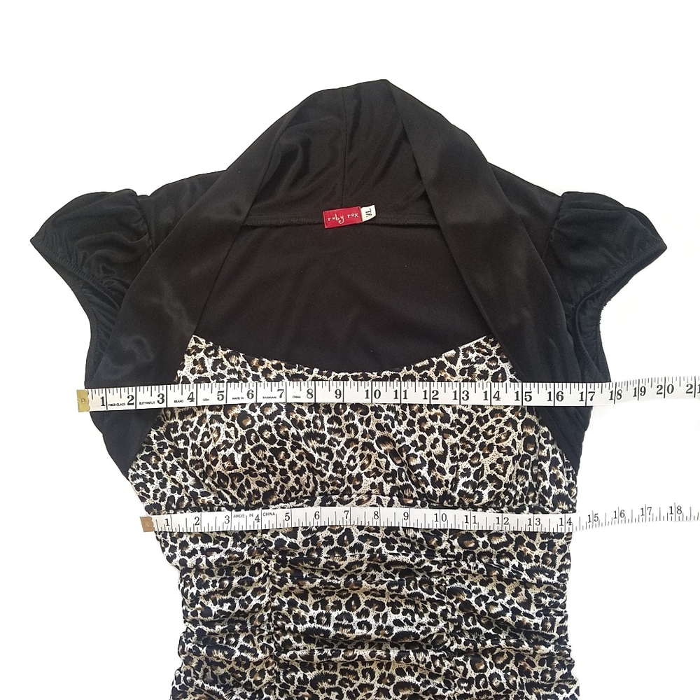 Leopard Wiggle Dress Size XL - Picture 2 of 6